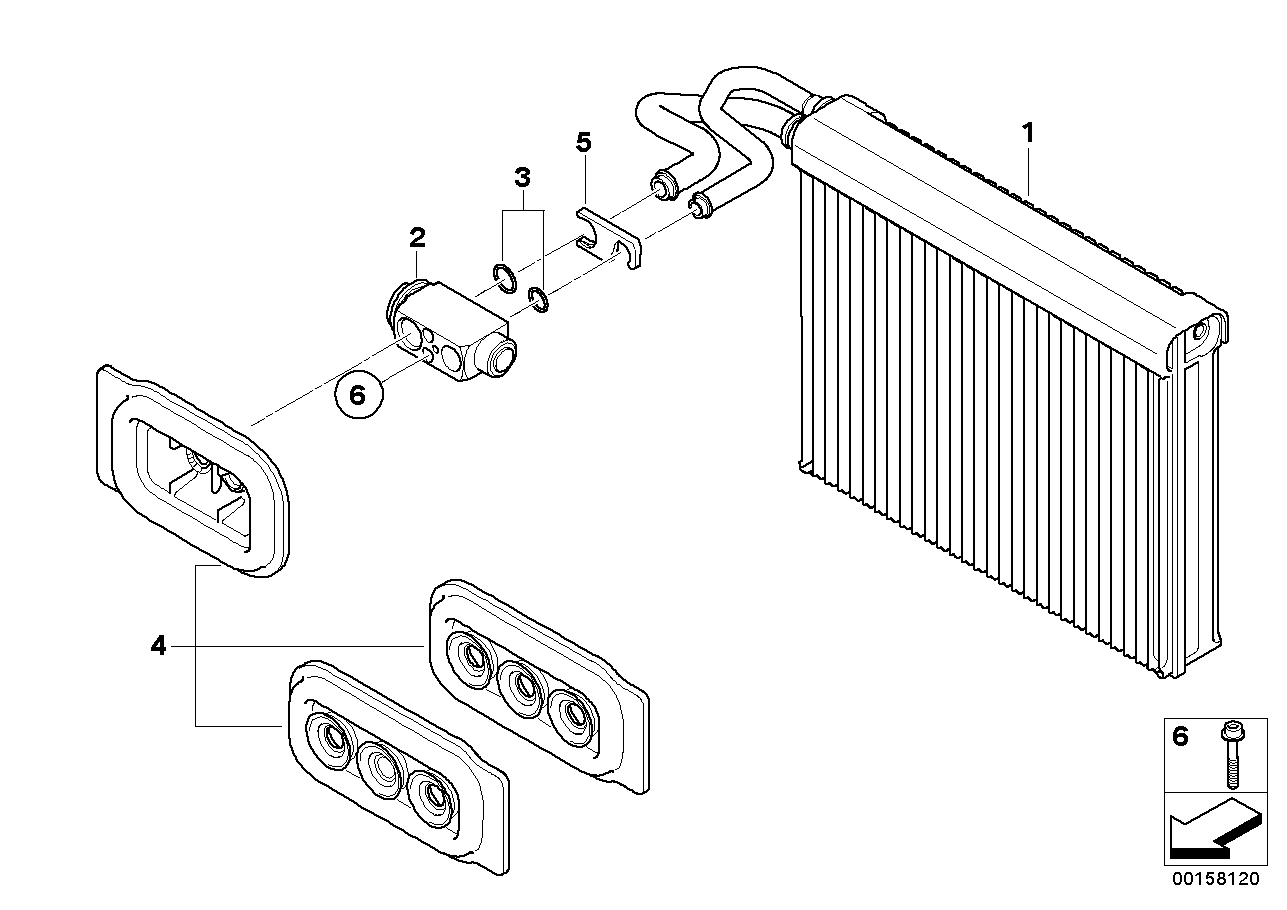 BMW 64 11 9 197 043 - Evaporator,aer conditionat aaoparts.ro