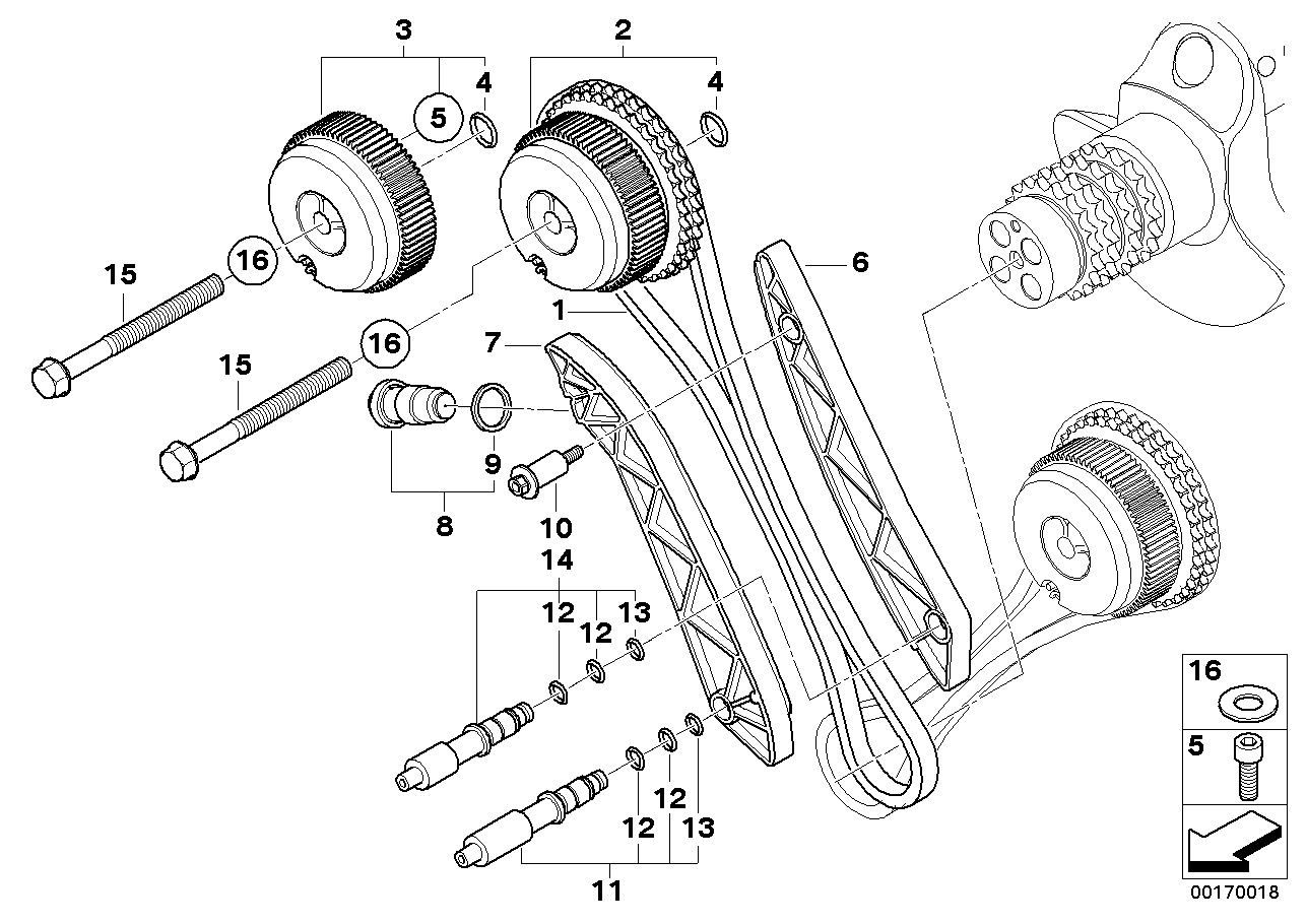 BMW 11 31 7 840 983 - Garnitura, suruburi capac supape aaoparts.ro