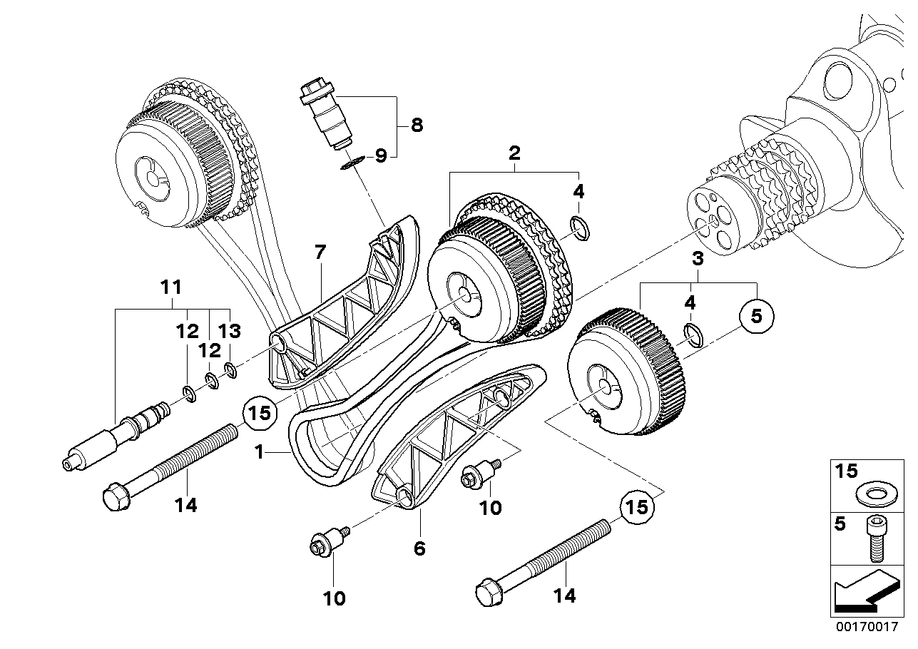 BMW 11 31 7 840 983 - Garnitura, suruburi capac supape aaoparts.ro
