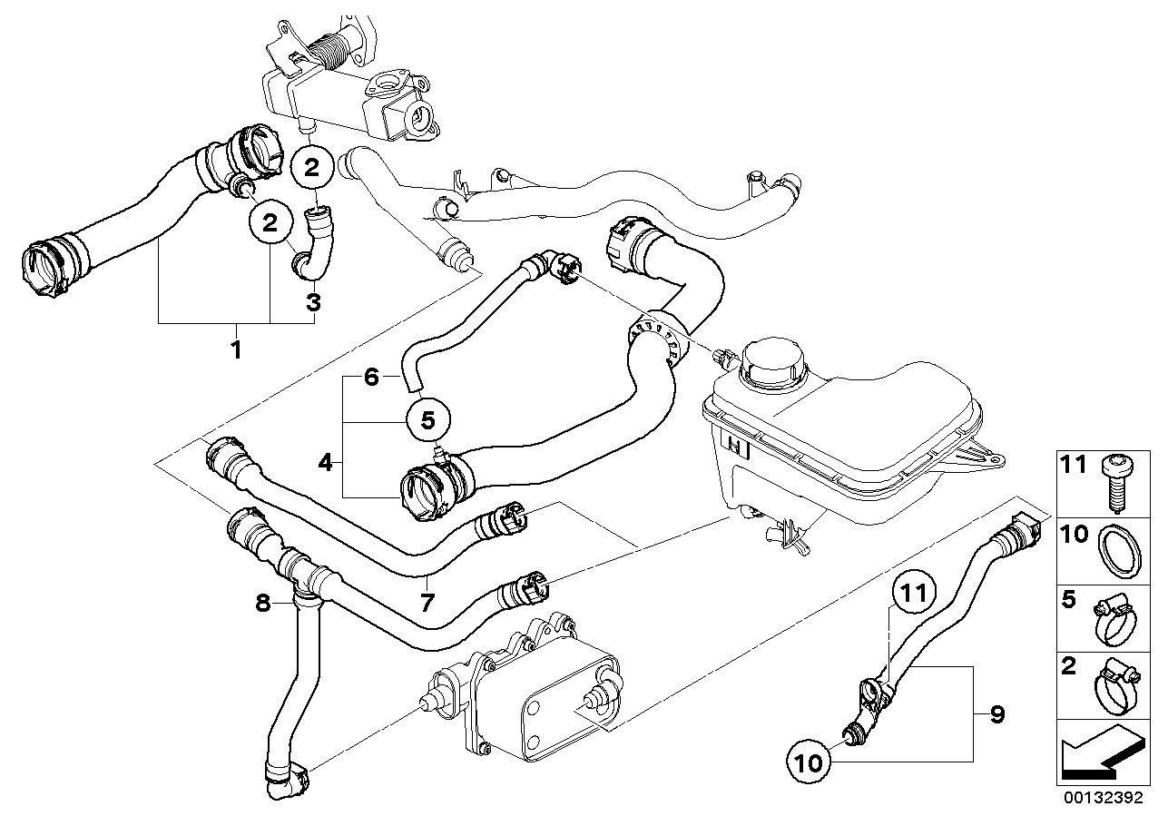 BMW 11 53 3 401 058 - Furtun radiator aaoparts.ro
