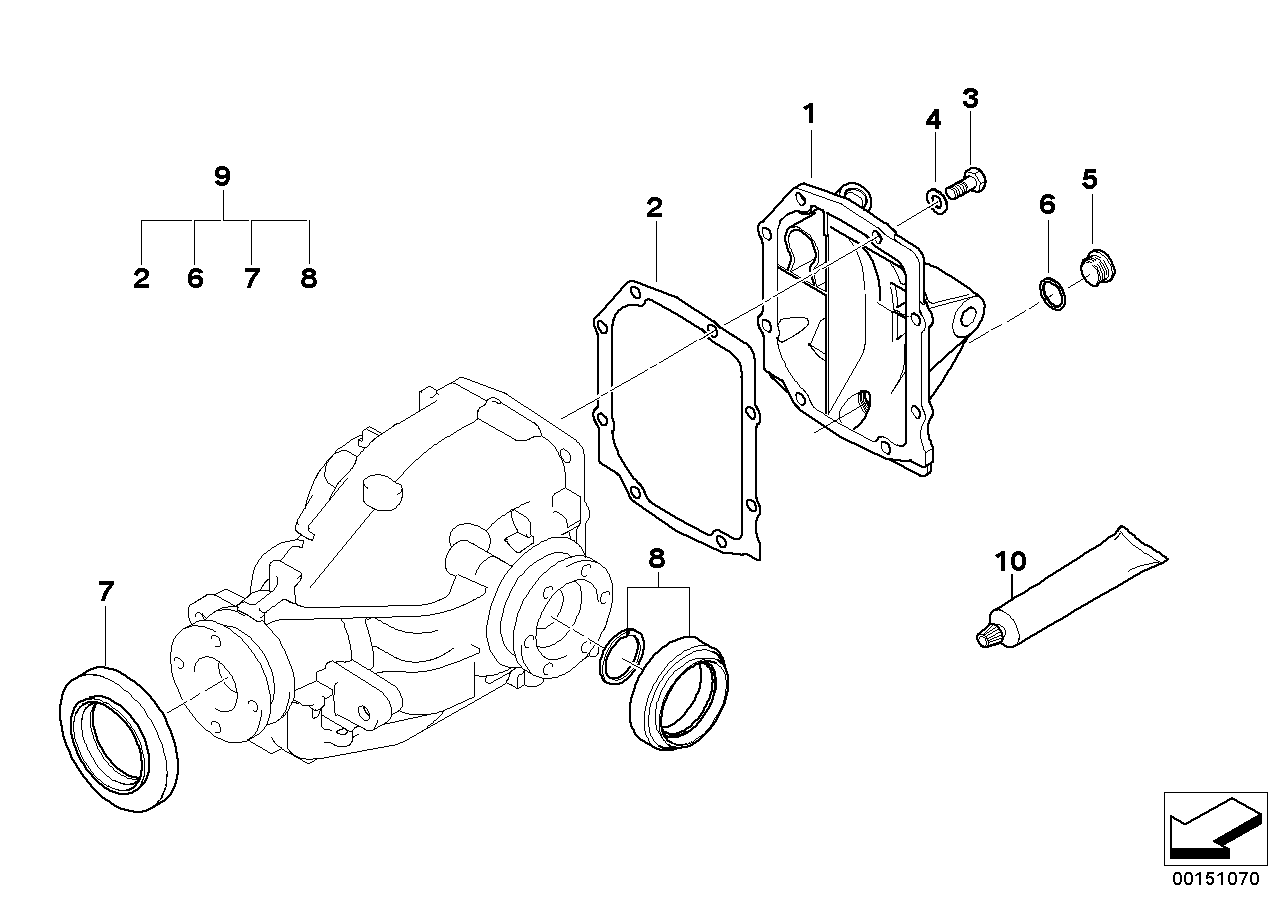 BMW 31507609535 - Simering, diferential aaoparts.ro