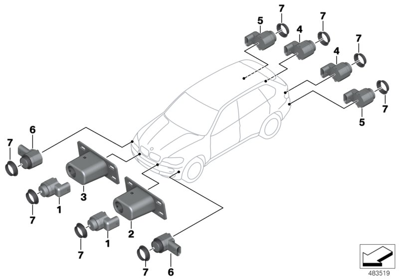 BMW 66 20 9 142 200 - Sensor, ajutor parcare aaoparts.ro