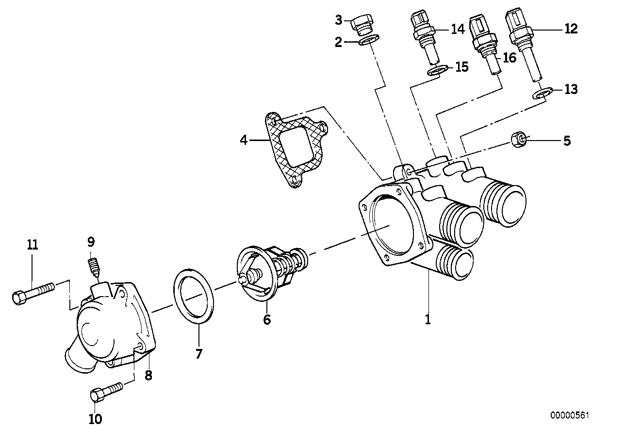 BMW 11 53 1 713 040 - Termostat,lichid racire aaoparts.ro