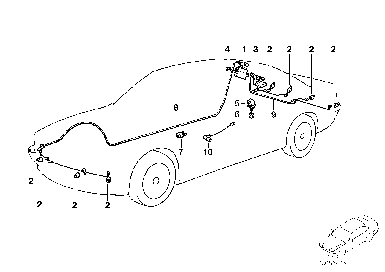 BMW 66 21 8 384 701 - Sensor, ajutor parcare aaoparts.ro