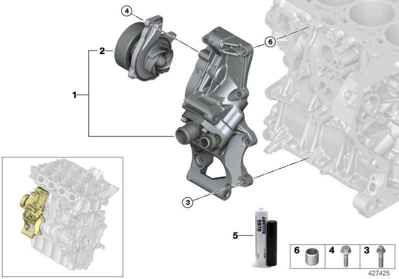 FEBI Bilstein 104155 - Pompa apa aaoparts.ro
