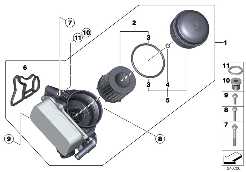 BMW 11 42 7 640 862 - Filtru ulei aaoparts.ro