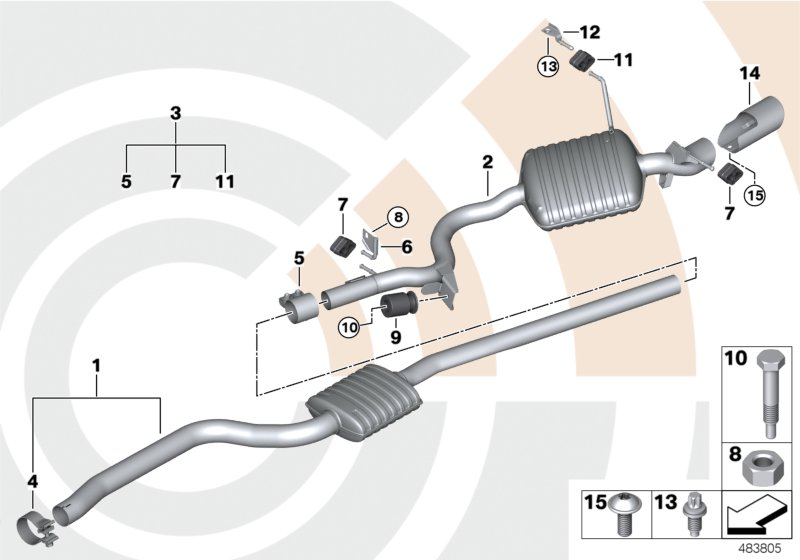 BMW 18.20.8.570.671 - Suport, toba esapament aaoparts.ro