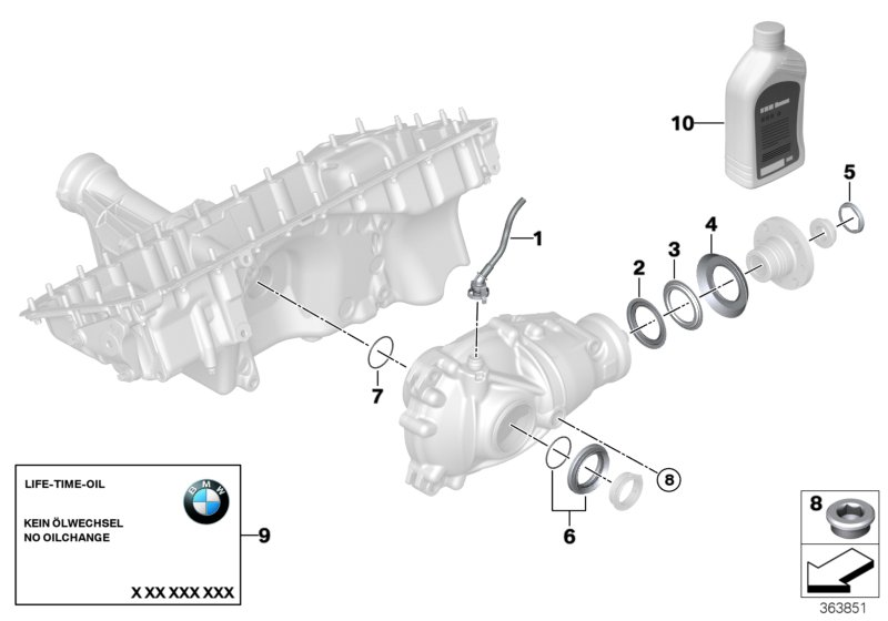 BMW 31 50 8 743 675 - Garnitura etansare arbore, arbore principal cutie de viteza aaoparts.ro