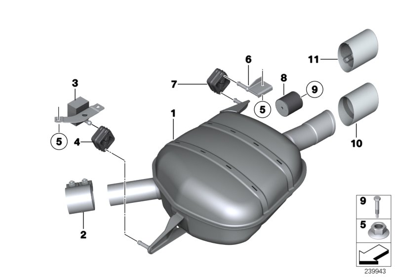 BMW 18302753085 - Cuzinet, stabilizator aaoparts.ro