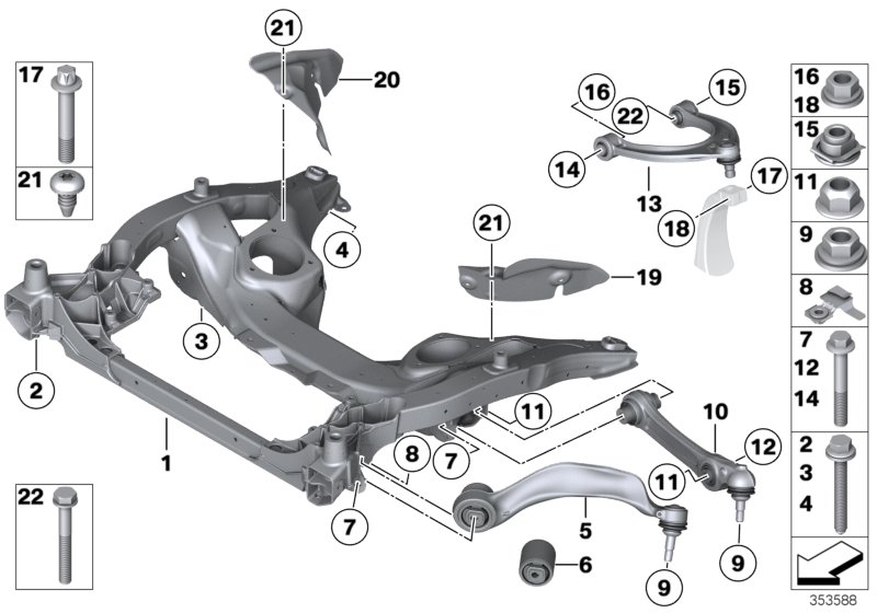 BMW 07 11 9 907 882 - Set reparatie, suspensie aaoparts.ro