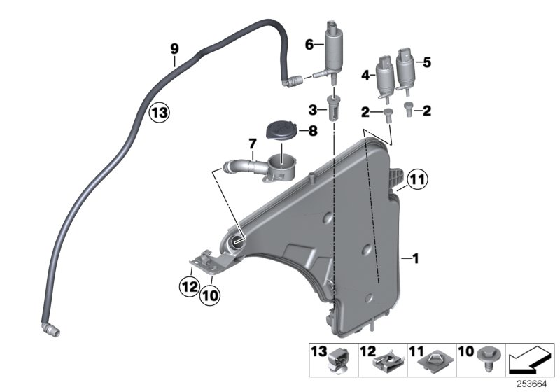 BMW 67127302588 - Pompa de apa,spalare parbriz aaoparts.ro