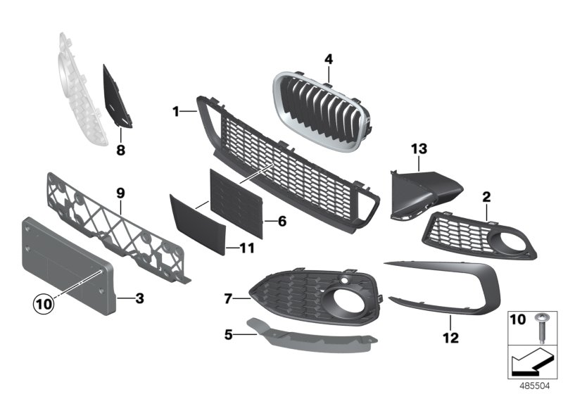 Prasco BM1242124 - Grila ventilatie, bara protectie aaoparts.ro