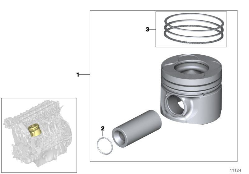 BMW 11257805805 - Set segmenti piston aaoparts.ro
