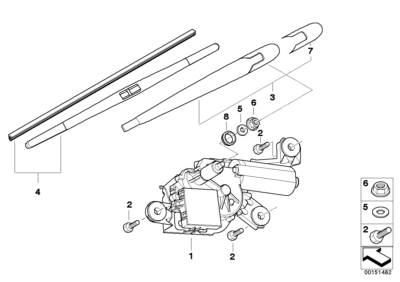 BMW 61 62 3 428 599 - Lamela stergator aaoparts.ro