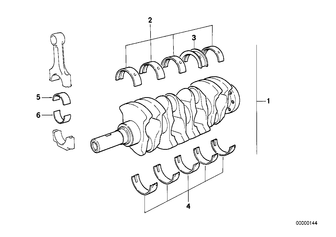 BMW 11 21 1 706 847 - Set rulemt arbore cotit aaoparts.ro