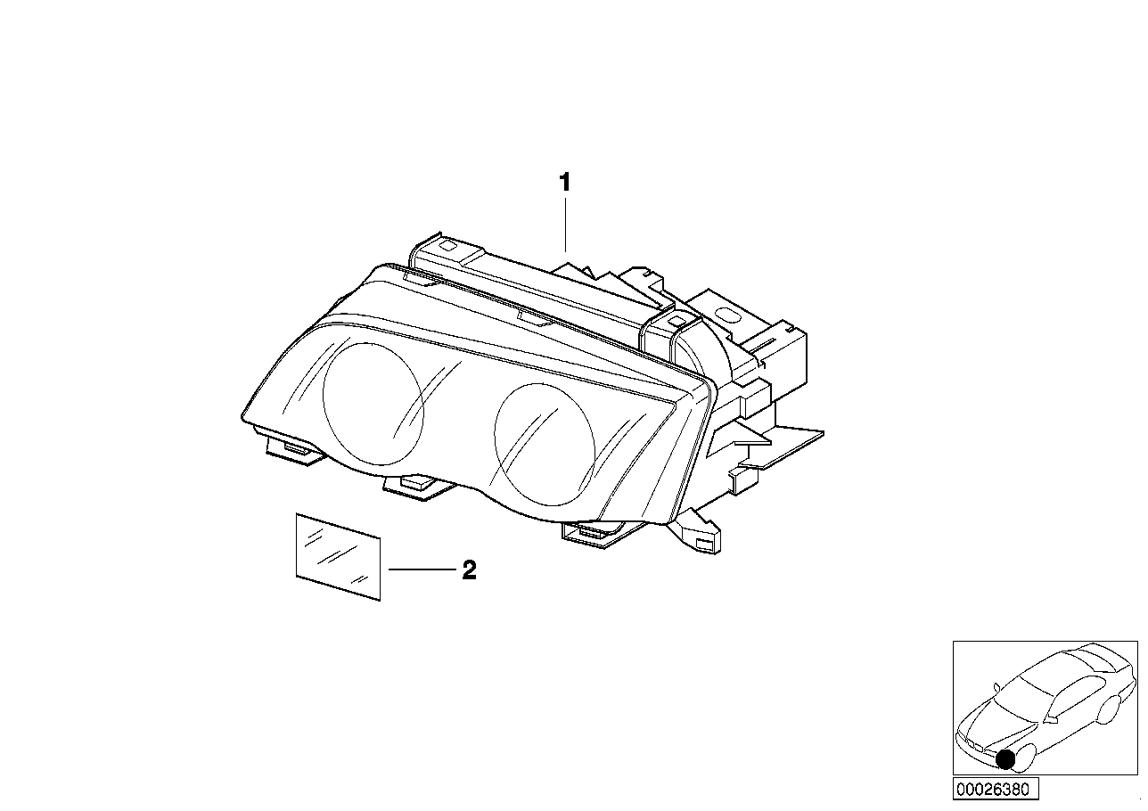 BMW 63 12 6 902 745 - Far aaoparts.ro
