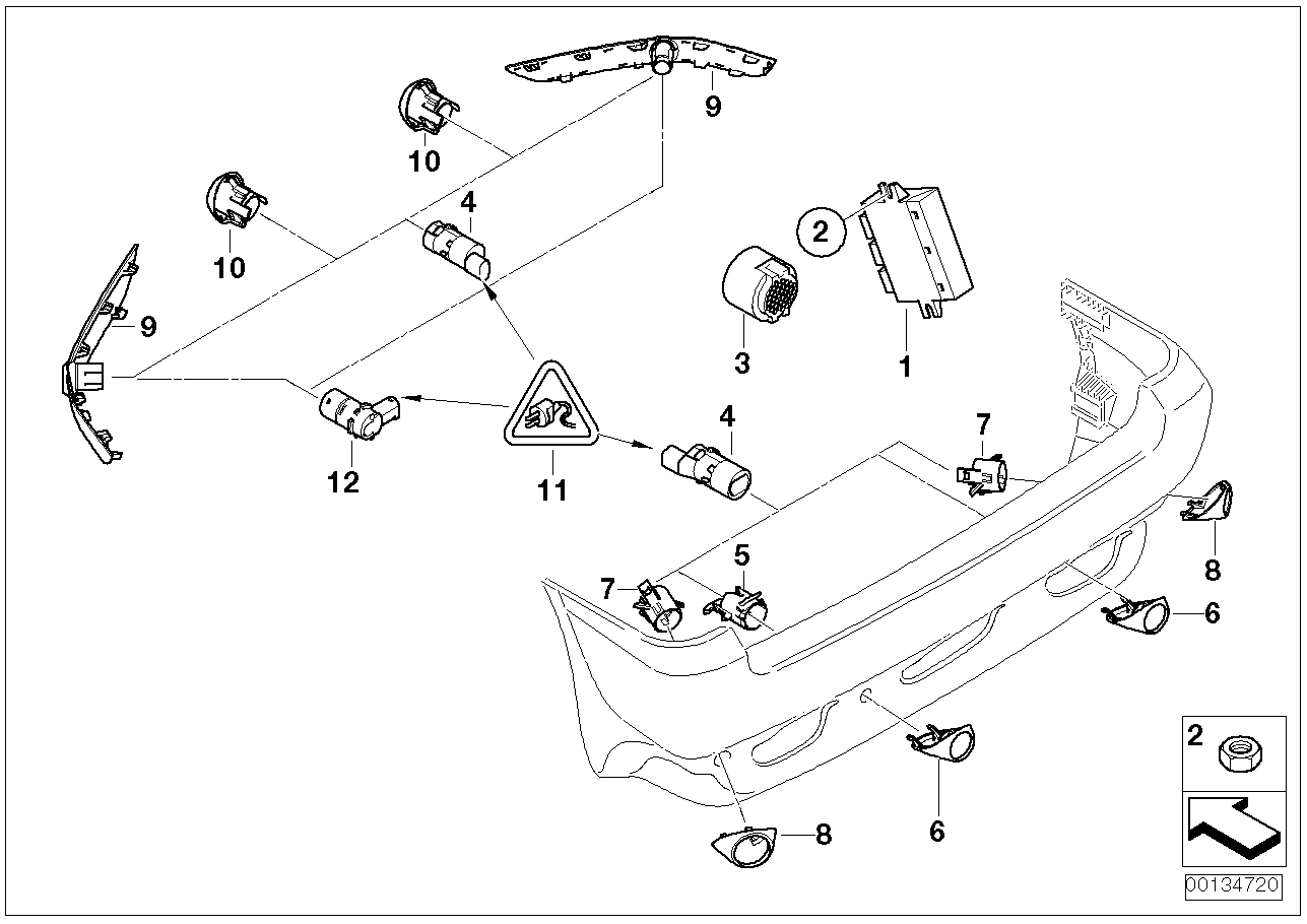 BMW 66 21 6 911 838 - Sensor, ajutor parcare aaoparts.ro