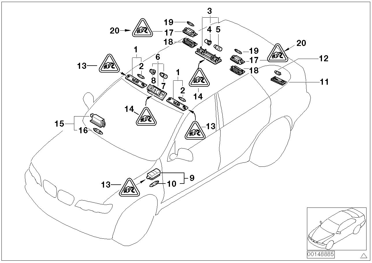 BMW 51 13 7 062 293 - Iluminare numar de circulatie aaoparts.ro