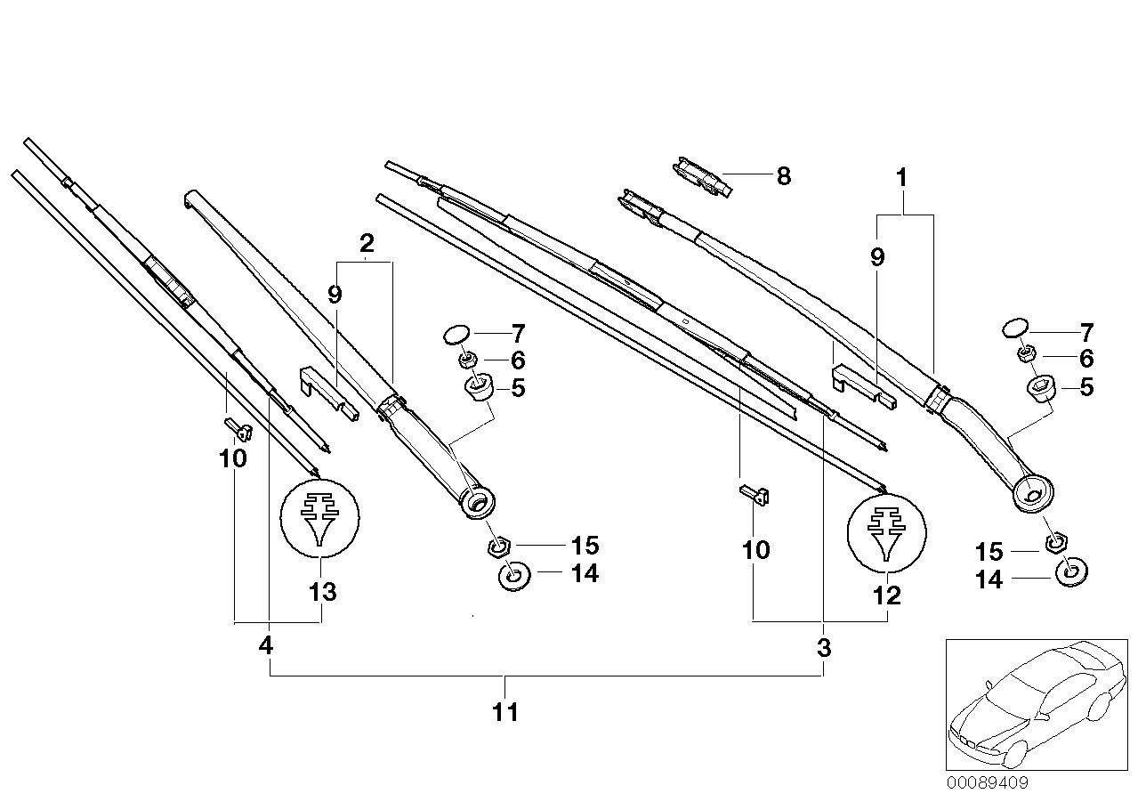 BMW 61 61 0 037 027 - Lamela stergator aaoparts.ro