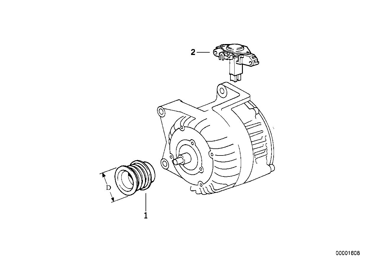 BMW 12 31 1 739 365 - Regulator, alternator aaoparts.ro