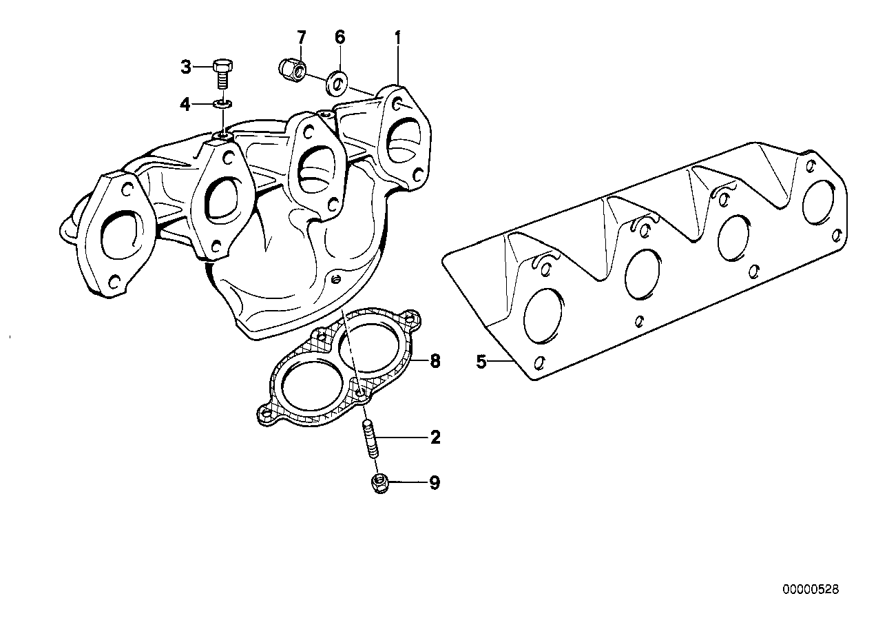 BMW 11 62 1 743 719 - Garnitura, galerie evacuare aaoparts.ro