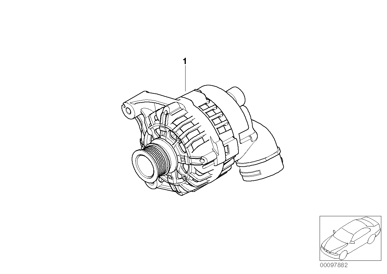 BMW 12317541696 - Generator / Alternator aaoparts.ro