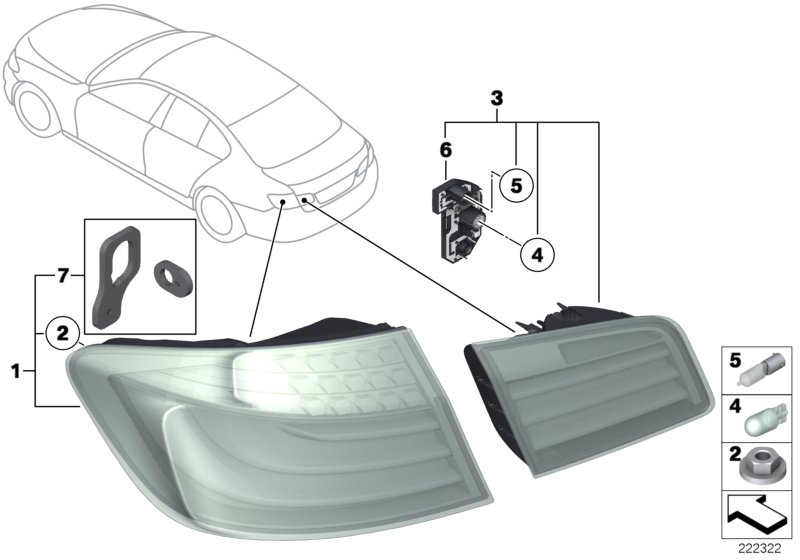 BMW 63 21 7 306 161 - Lampa spate aaoparts.ro