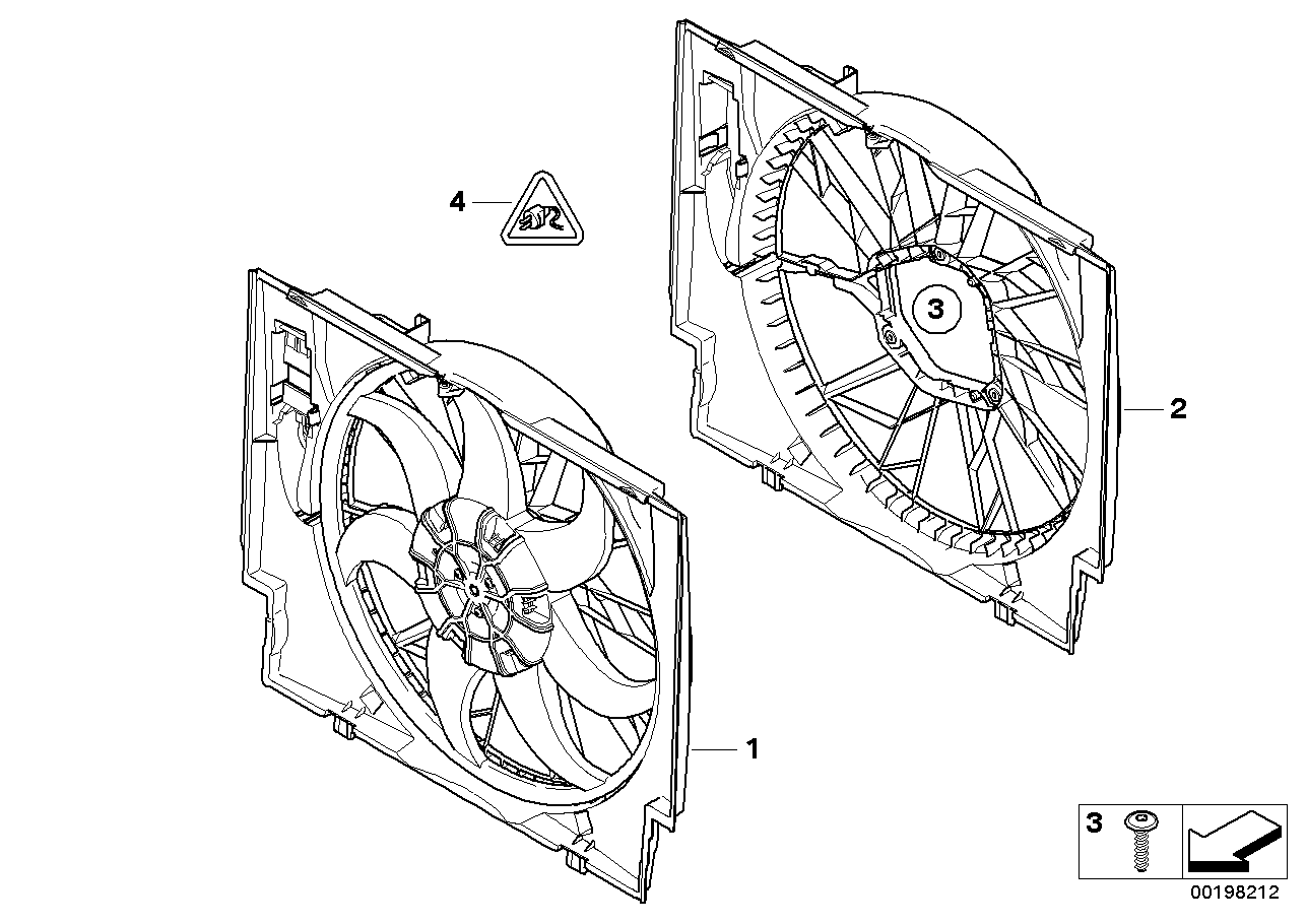 BMW 17 42 7 801 657 - Ventilator, radiator aaoparts.ro
