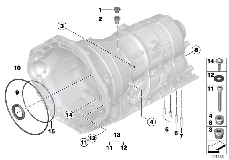 BMW 24317519352 - Simering, transmisie automata aaoparts.ro