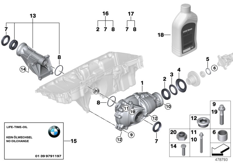 BMW 31521428678 - Simering, diferential aaoparts.ro