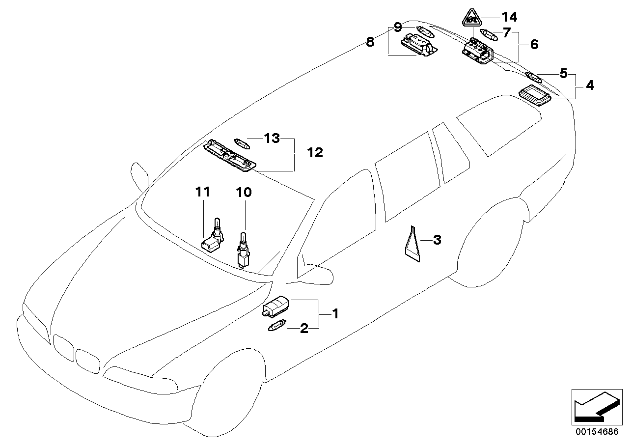 BMW 51138236878 - Bec, iluminare demarcare / avertizare aaoparts.ro