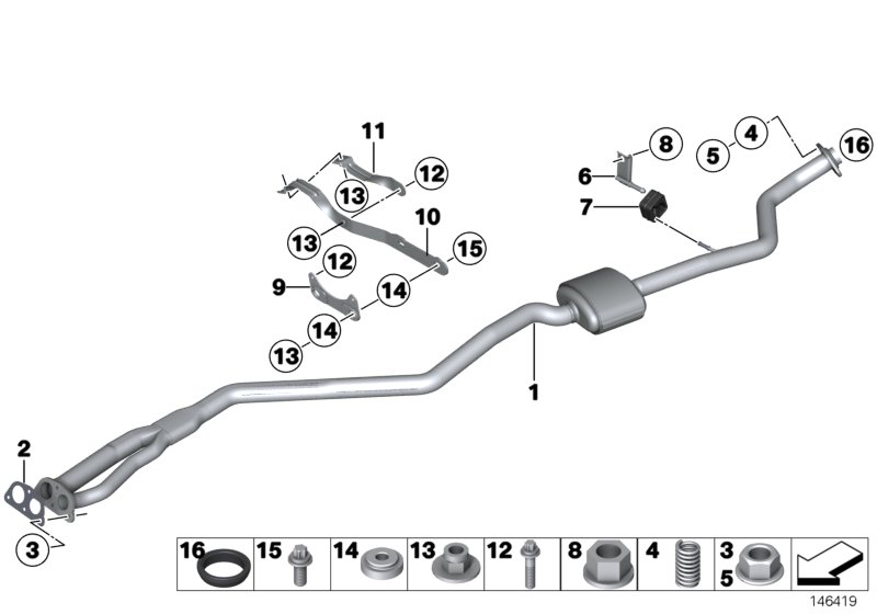 BMW 18 30 7 790 610 - Arc amortizor zgomot aaoparts.ro