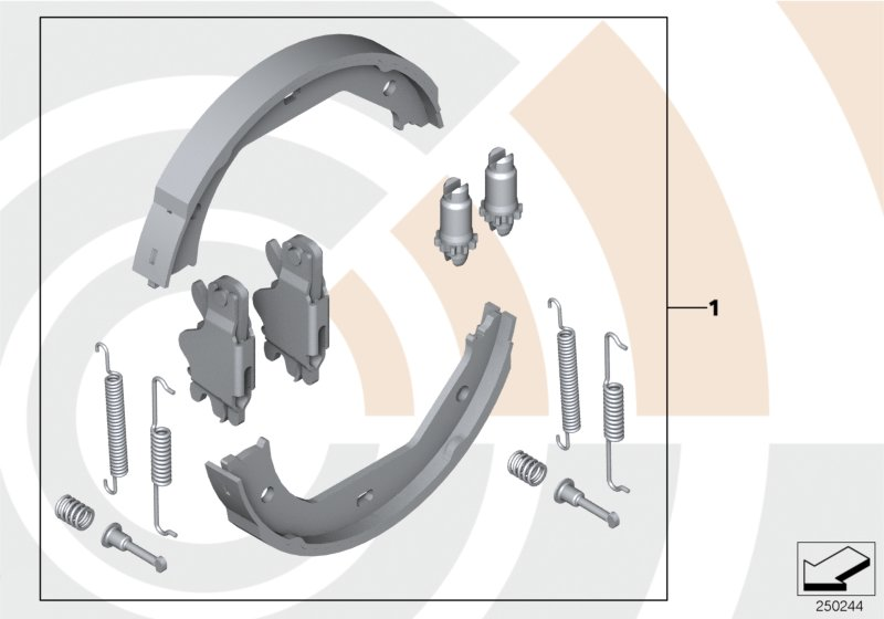 BMW 34212213313 - Set saboti frana, frana de mana aaoparts.ro