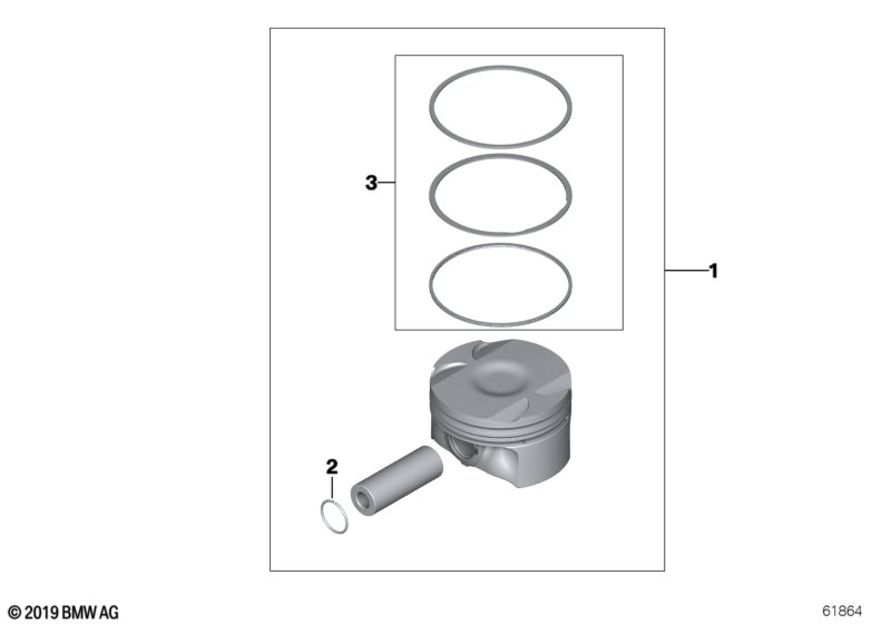 BMW Motorcycles 11 25 7 562 457 - Set segmenti piston aaoparts.ro