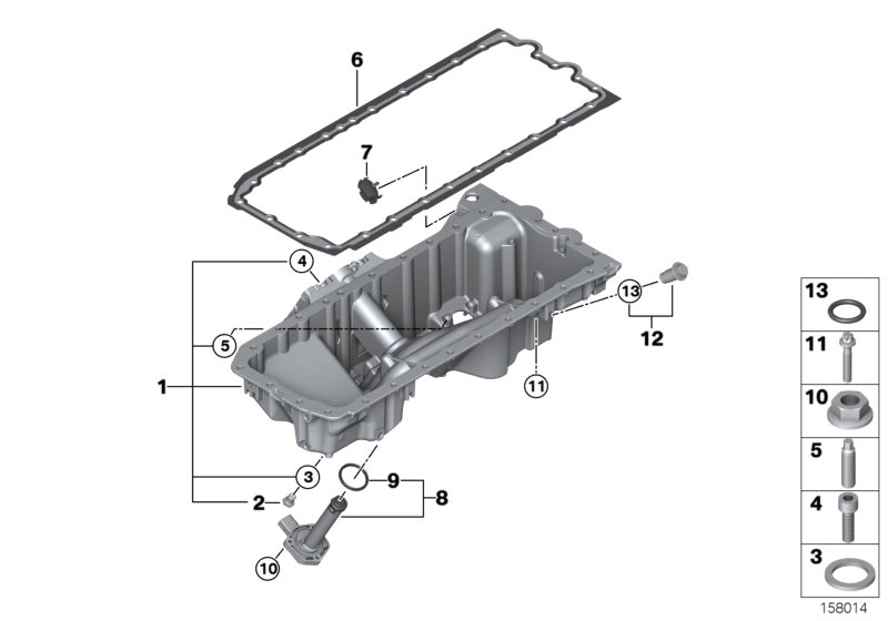 BMW 11 13 7 548 031 - Garnitura baie ulei aaoparts.ro