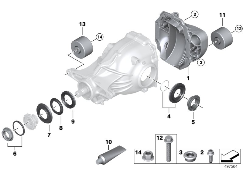 BMW 33107564416 - Simering, diferential aaoparts.ro