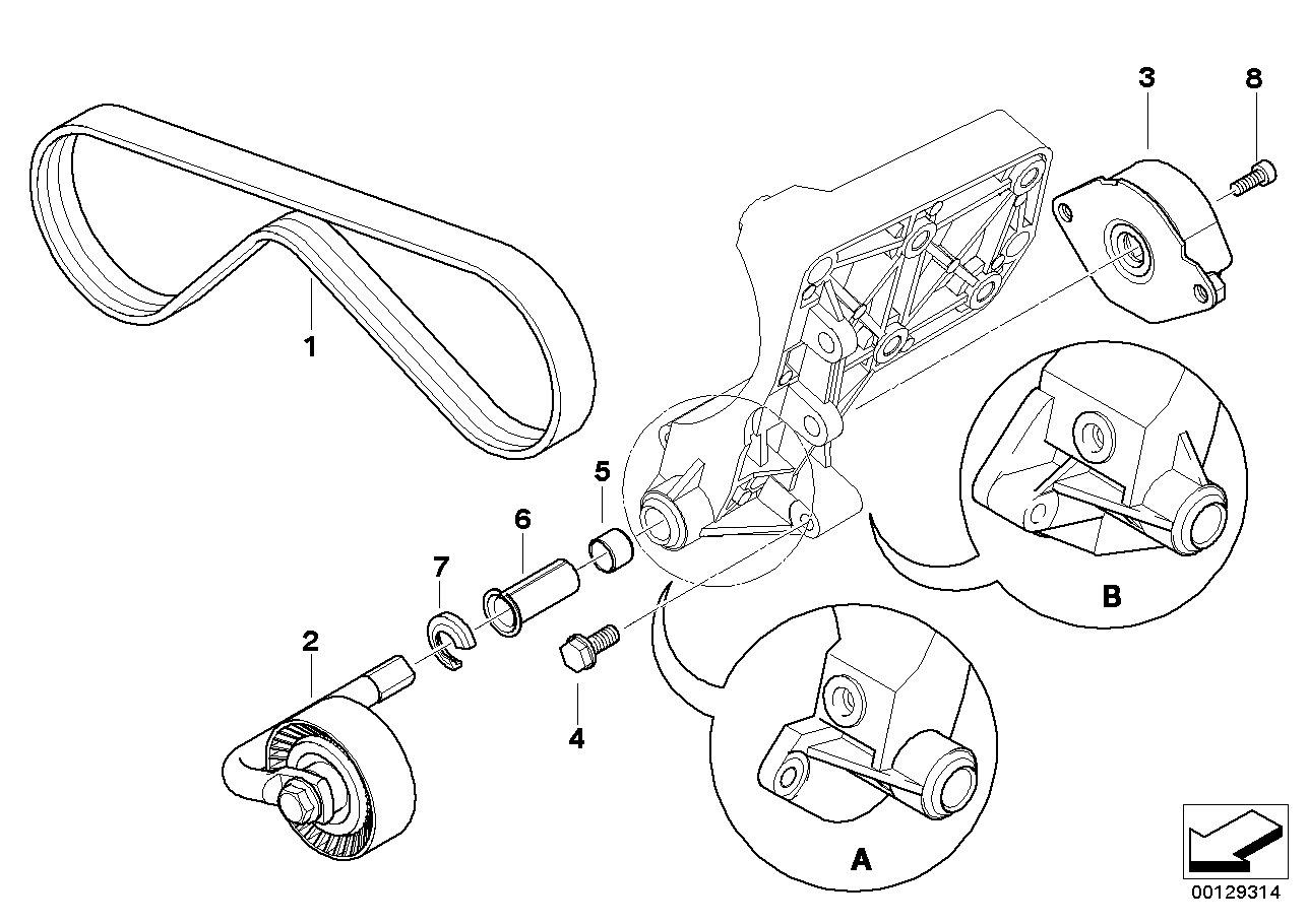 BMW 64558593211 - Curea transmisie cu caneluri aaoparts.ro