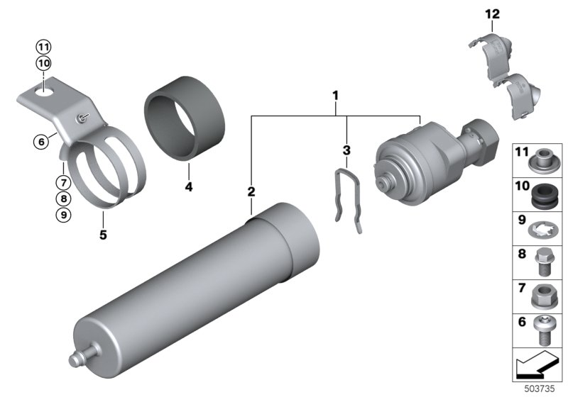 BMW 13328576972 - Filtru combustibil aaoparts.ro