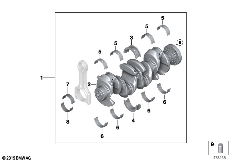 BMW 11 24 7 798 085 - Set lagar biela aaoparts.ro