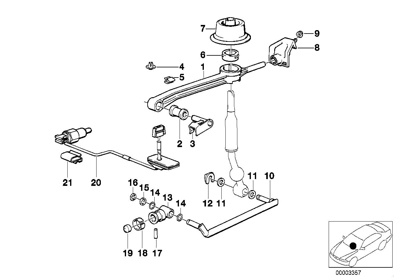 BMW 25 11 1 220 832 - Bucsa, levier schimbator viteza aaoparts.ro