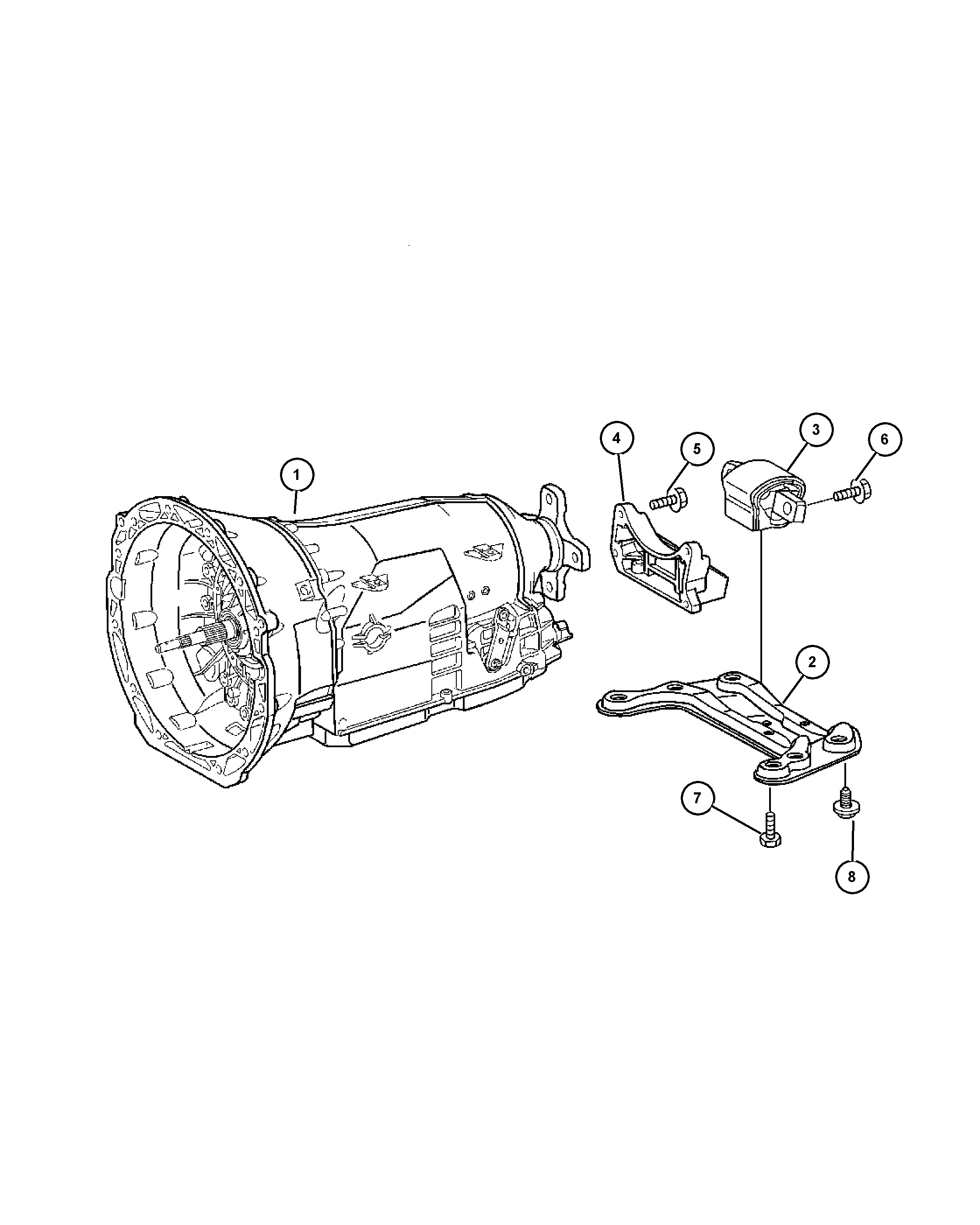 Chrysler 5101 457AA - Suport, transmisie manuala aaoparts.ro