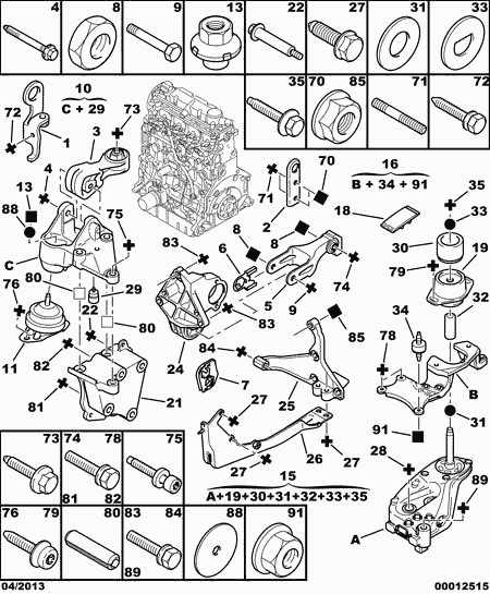 CITROËN 1806 50 - Suport motor aaoparts.ro