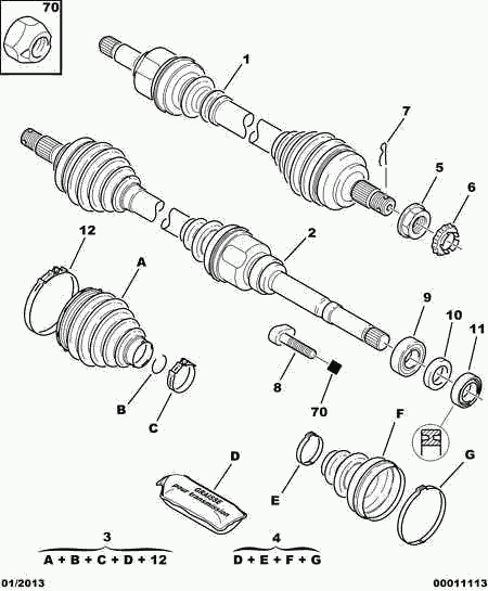 PSA 3293.03 - Burduf cauciuc, articulatie planetara aaoparts.ro
