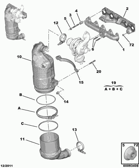 PEUGEOT 16 066 665 80 - Set montare, catalizator aaoparts.ro