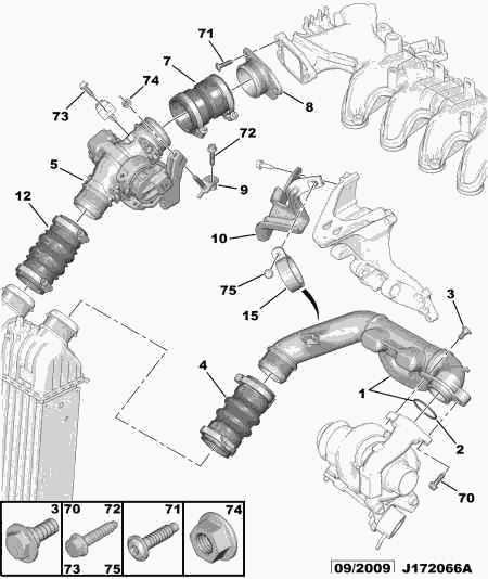 CITROËN/PEUGEOT 0382 NY - Furtun aer supraalimentare aaoparts.ro