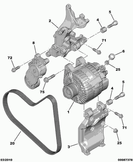 PEUGEOT (DF-PSA) 96 780 488 80 - Generator / Alternator aaoparts.ro