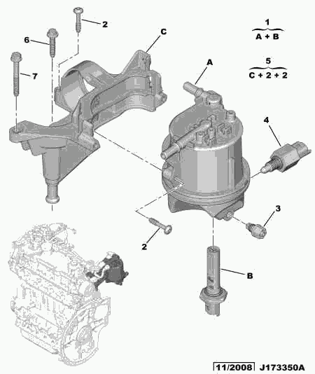 PEUGEOT 1901 85 - Filtru combustibil aaoparts.ro