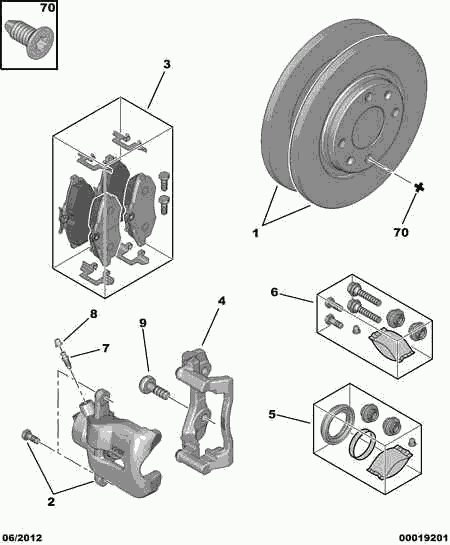 PEUGEOT 4253 84 - Set placute frana,frana disc aaoparts.ro