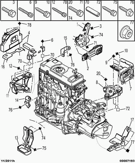PSA 1839 E8 - Suport motor aaoparts.ro