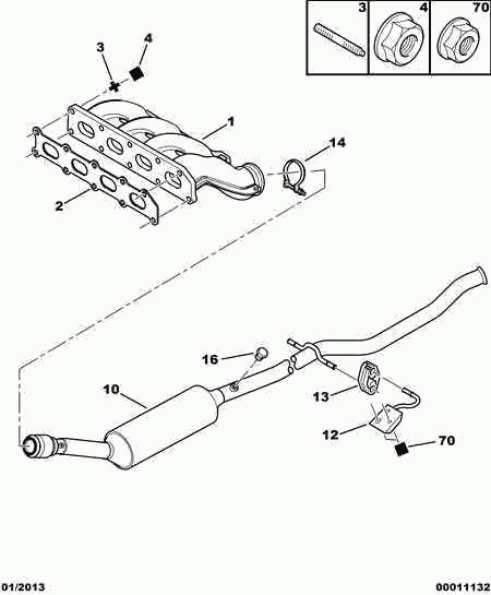 PSA 1755 98 - Cuzinet, stabilizator aaoparts.ro